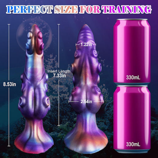 Realistic Dildo With Suction Cup Purple 22cm