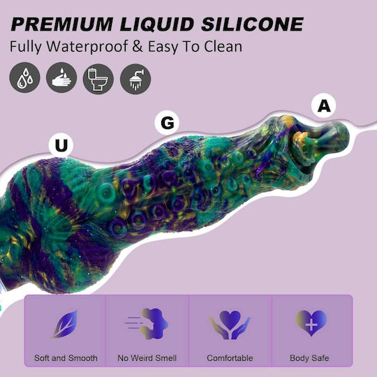 Realistisches Dildo mit Ejakulierende Farbe Grün