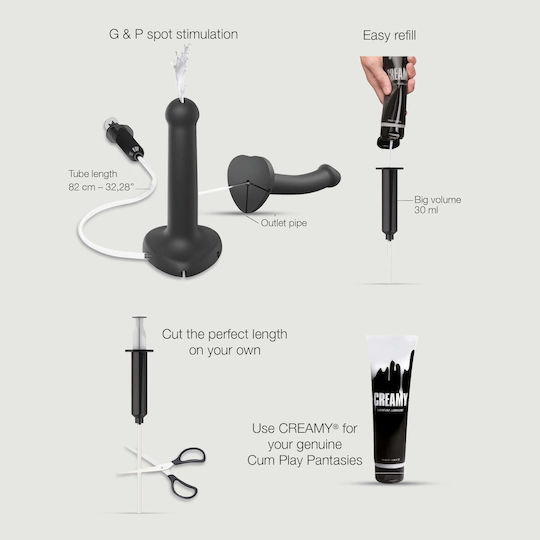 Strap On Me Small Dildo Ejakulierende Schwarz