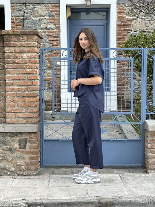 Women's Blue Set with Trousers