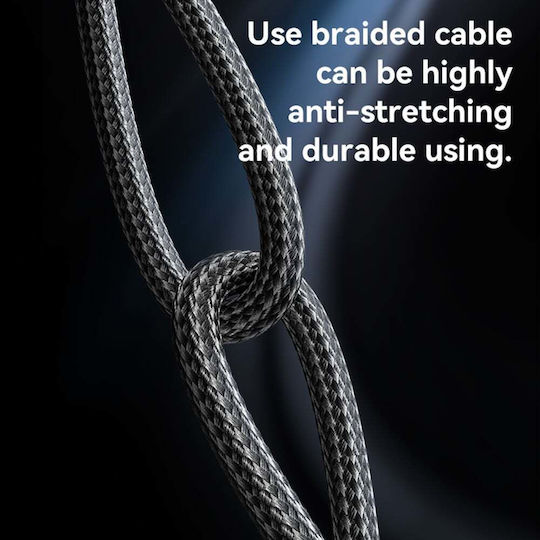 Yesido Braided USB-C to Lightning Cable 27W Μαύρο 0.3m