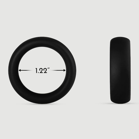 Wide Silicone Cock Ring Forto F-64 40 Mm Wide Silicone Small Black Cock Ring
