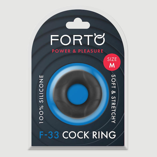 Δαχτυλίδι Πέους Σιλικόνης Forto F-33 21 Mm Silicone Medium Cock Ring Μαύρο