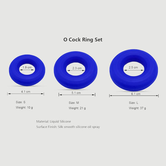 Flexible Silicone Cock Ring Highway Rush Liquid Silicone Flexible Cock Ring Medium 51 Mm Blue