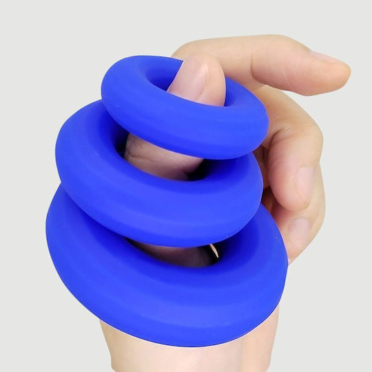 Flexible Silicone Cock Ring Highway Rush Liquid Silicone Flexible Cock Ring Small 42 Mm Blue