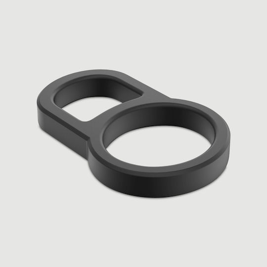 Διπλό Δαχτυλίδι Πέους Σιλικόνης Double Erector Locking Soft Silicone Cock Ring Μαύρο