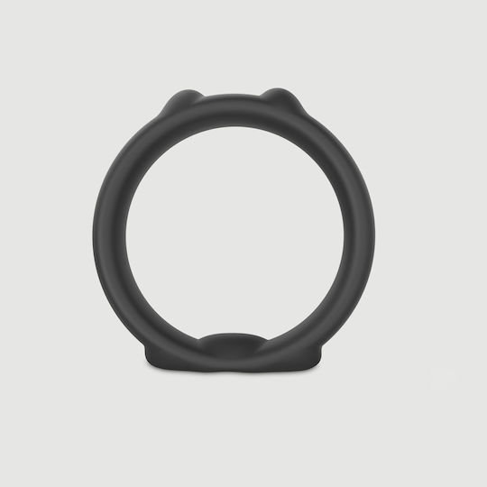 Σετ 3 Δαχτυλίδια Πέους Σιλικόνης Cat Ears 3 Silicone Cock Ring Set Μαύρο
