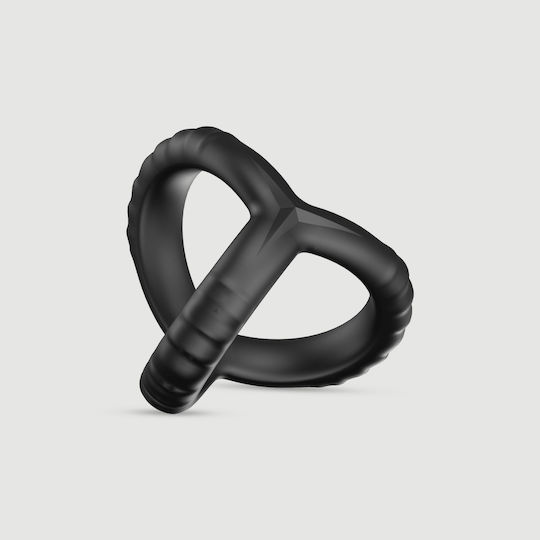 Тройна Пръстен За Петел От Силикон Soft Silicone Cock Ring Черен