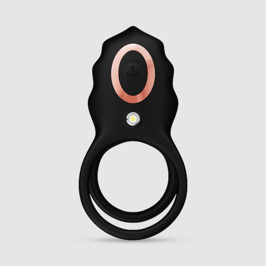 Inele Vibratoare Duble Pentru Penis Din Silicon Stimulator Clitoridian Flexibil Negru