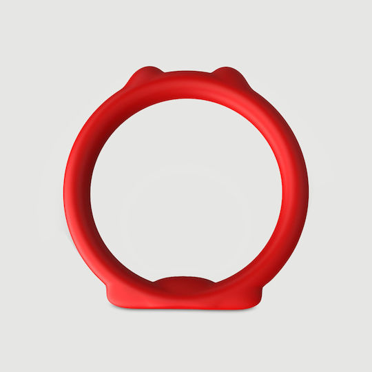 Σετ 3 Δαχτυλίδια Πέους Σιλικόνης Cat Ears 3 Silicone Cock Ring Set Κόκκινο