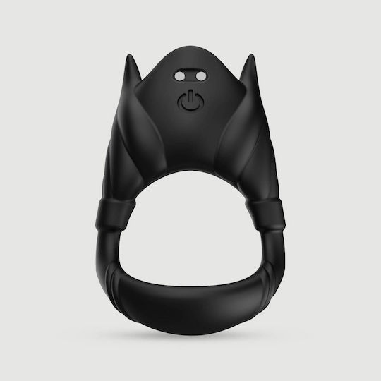 Inele Vibratoare Pentru Penis Din Silicon Urechi Silicone Classic Triple Vibrating Cock Ring Negru