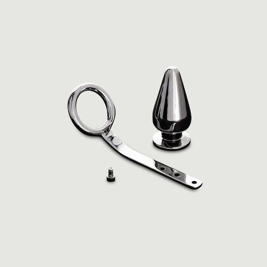 Shots Steel C-Ring With Butt Plug 45mm