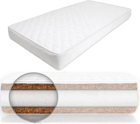 Smartic Saltea Ortopedică Pentru Pătuț cu Fibră de Cocos și Latex 60cmx120cmx8cm