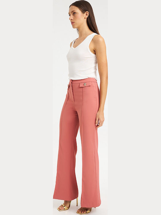 Women's Fabric Trousers Apricot