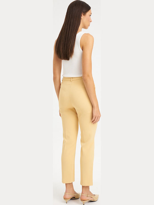 Women's Fabric Trousers Yellow