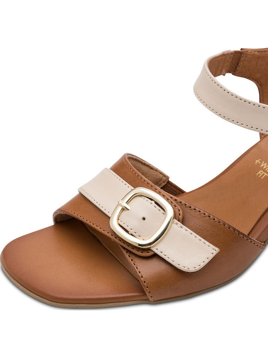 Leather Sandals Beige