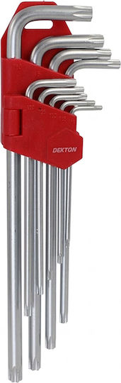 Dekton Σετ 9 Κλειδιά Torx σε Σχήμα L