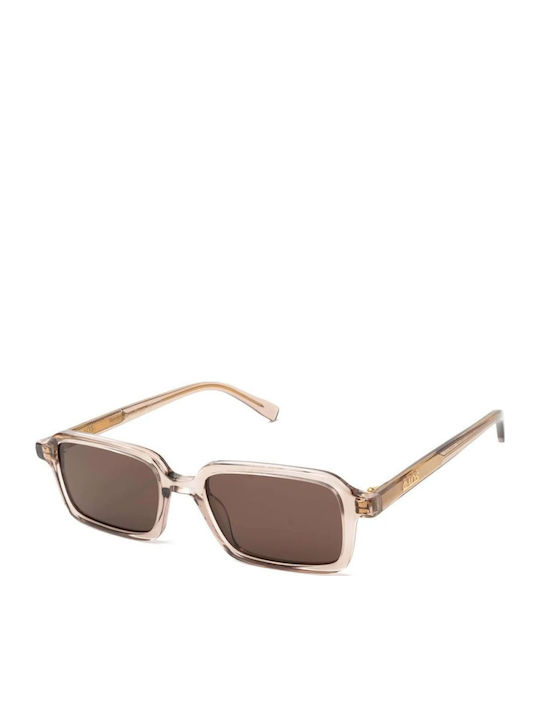 Faos Beige Sunglasses with Horn-Rimmed Frame Faos Beige Sunglasses with Horn-Rimmed Frame