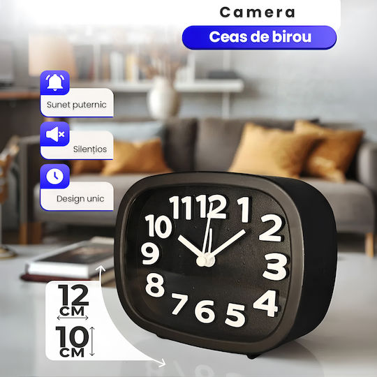 Cameră Spion Ascunsă Ceas Deșteptător Wifi Card 32gb 4k Transmisie Live Full Hd 1080p Detectare Mișcare Ceas Funcțional Monitorizare 24/7 Acces De La Distanță