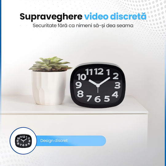 Cameră Spion Ascunsă Ceas Deșteptător Wifi Card 16gb 4k Transmisie Live Full Hd 1080p Detectare Mișcare Ceas Funcțional Monitorizare 24/7 Acces De La Distanță