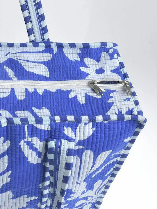 Ble Resort Collection Υφασμάτινη Τσάντα Θαλάσσης Μπλε Ble Resort Collection Υφασμάτινη Τσάντα Θαλάσσης Μπλε