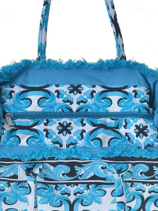 Ble Resort Collection Υφασμάτινη Τσάντα Θαλάσσης Τιρκουάζ Ble Resort Collection Υφασμάτινη Τσάντα Θαλάσσης Τιρκουάζ