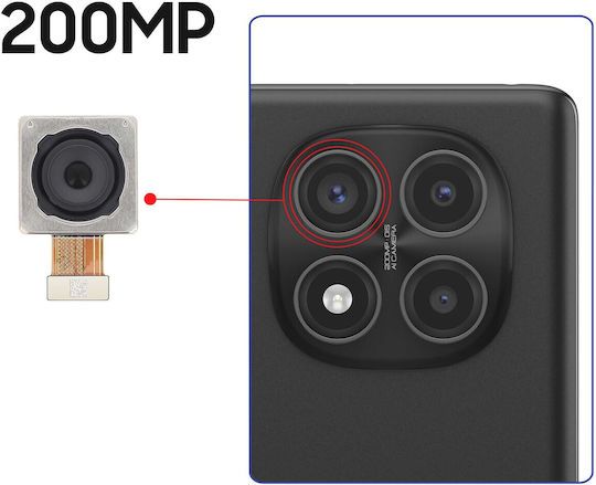Clappio Main Rear Camera Redmi Note 14 Pro 5g 200mp Black Silver