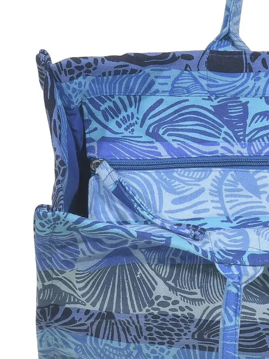 Ble Resort Collection Fabric Beach Bag Blue