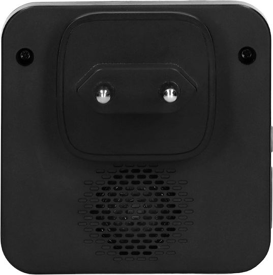 Alecto Ip44 Waterproof Kinetic Wireless Doorbell Range Up To 200 Meters Black
