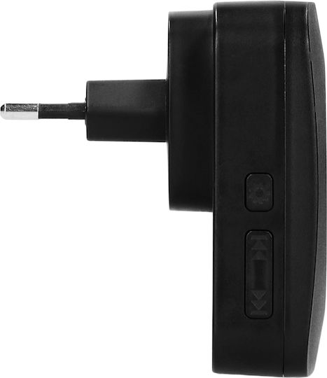 Alecto Ip44 Waterproof Kinetic Wireless Doorbell Range Up To 200 Meters Black