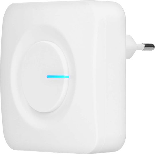 Alecto Ip44 Waterproof Kinetic Wireless Doorbell Range Up To 200 Meters White