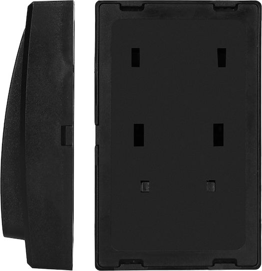 Alecto Ip44 Waterproof Kinetic Wireless Doorbell Range Up To 200 Meters Black