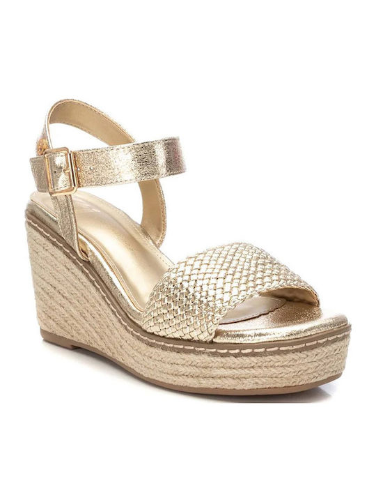 Platforme Dama Tip Espadrile Aurii