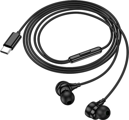 Hoco M116 Benevolent In-ear Handsfree Earphones with USB-C Plug Black