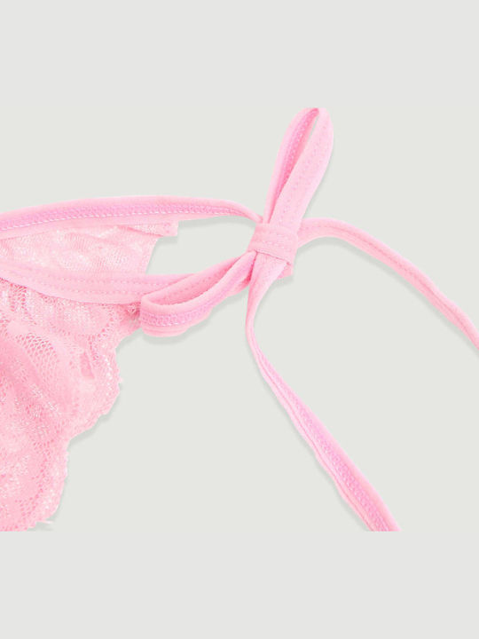 Slip Pentru Femei Cu Dantelă Roz