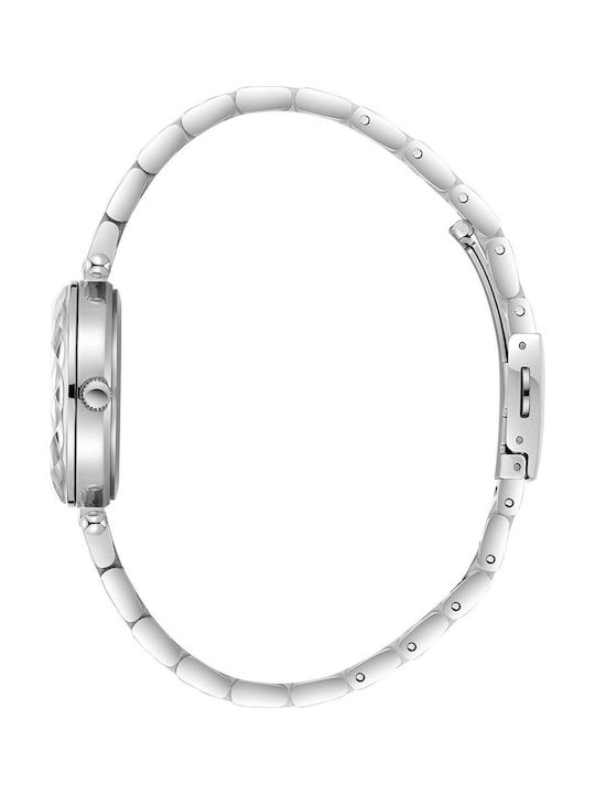 Women's Bracelet Watch 28mm Battery with Silver Stainless Steel Bracelet