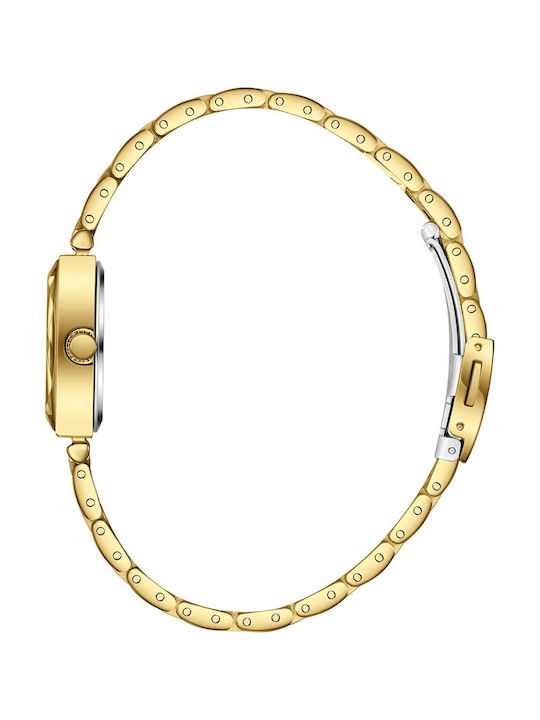 Lee Cooper Bracelet Womens Watch Battery with Gold Metal Bracelet