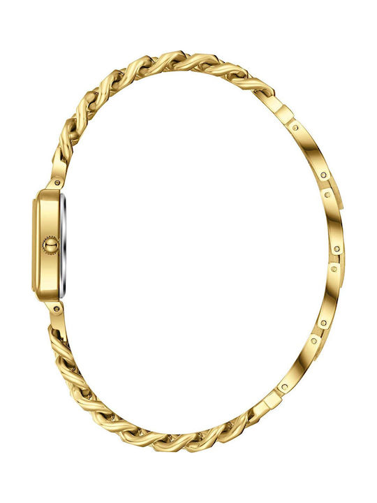 Bracelet Γυναικείο Ρολόι 17.5mm Μπαταρίας με Ατσάλινο Μπρασελέ Χρυσό/πράσινο