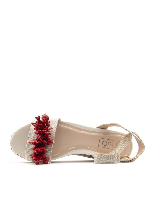 Women's Summer Platforms In Red Espadrille Style