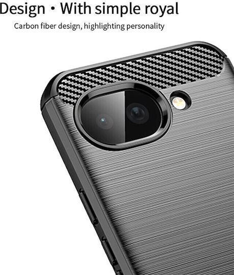 Mofi Brushed Carbon Silicone Black Back Cover (Google Pixel 10a)