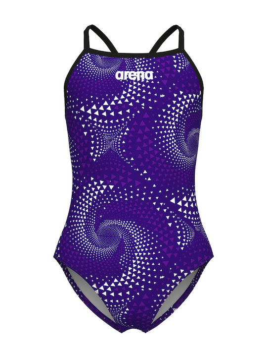 Arena Kids One-Piece Swimsuit Black-team Purple