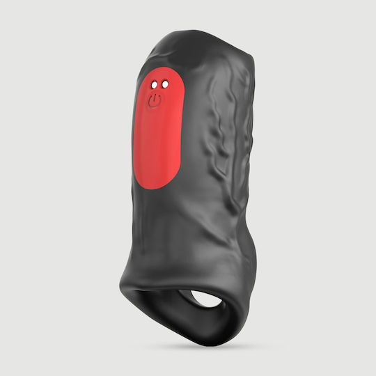 Δονούμενο Κάλυμμα Πέους Σιλικόνης Φλέβες Veined Silicone Vibrating Penis Sleeve Sleeve Penis Tingler Μαύρο