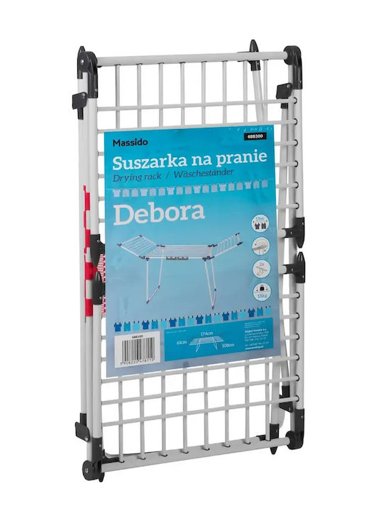 Smartic Debora Klappbare Boden Kleiderständer Metallisch mit Aufhängelänge 19m