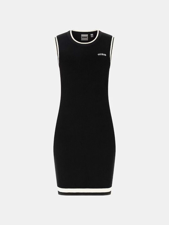 Καλοκαιρινό Mini Αθλητικό Φόρεμα Αμάνικο Black