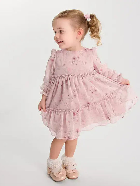 Girls Dress Long Sleeve Pink