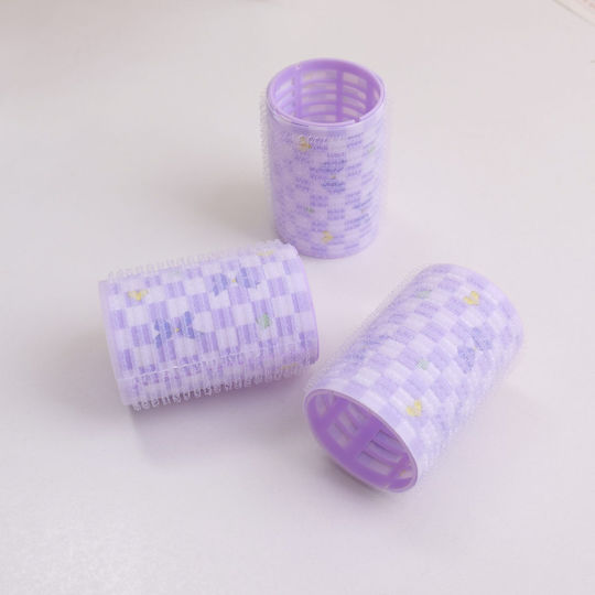 Set 3 Stücke Samt Haargummis Mit Druck Lila Design Dreamy