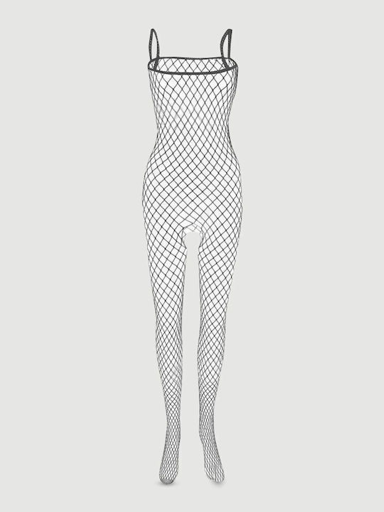 Ολόσωμο Διχτυωτό Καλσόν Ανοιχτό Καβάλο Pamela Crotchless Fishnet Bodystocking Μαύρο