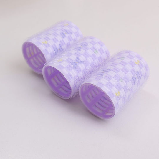 Set 3 Stücke Samt Haargummis Mit Druck Lila Design Dreamy