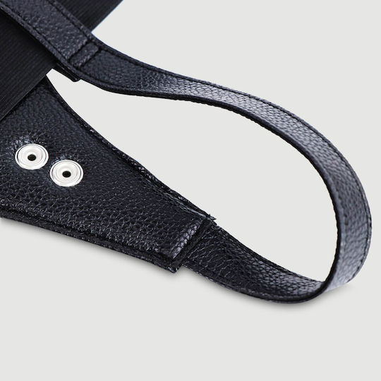 Δερμάτινο Strap On Harness Ρυθμιζόμενους Ιμάντες & Κρίκο Leather Strap On Harness Adjustable Straps & O Ring – Μαύρο