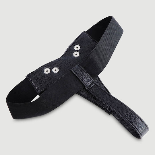Δερμάτινο Strap On Harness Ρυθμιζόμενους Ιμάντες & Κρίκο Leather Strap On Harness Adjustable Straps & O Ring – Μαύρο